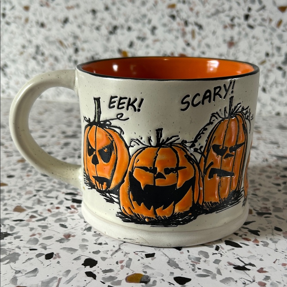 Halloween Pumpkin Mug - Orange and White Spectrum Designz